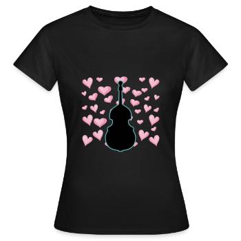 Contrebasse - T-shirt Femme - noir - Devant - AI Model Female 172 dark (172cm)