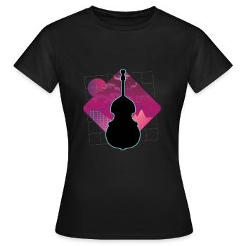 Contrebasse - T-shirt Femme - noir - Devant - AI Model Female 172 dark (172cm)