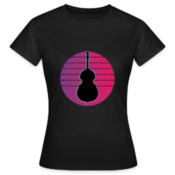 Contrebasse - T-shirt Femme - noir - Devant - AI Model Female 172 dark (172cm)