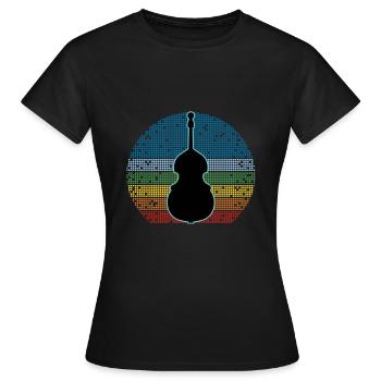 Contrebasse - T-shirt Femme - noir - Devant - AI Model Female 172 dark (172cm)