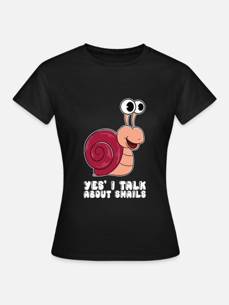 Ja, ik heb het over slakken - Vrouwen T-shirt - zwart