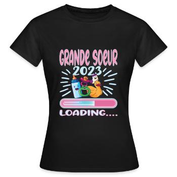 Grande Soeur 2023 - Women's T-Shirt - black - Front - AI Model Female 172 dark (172cm)