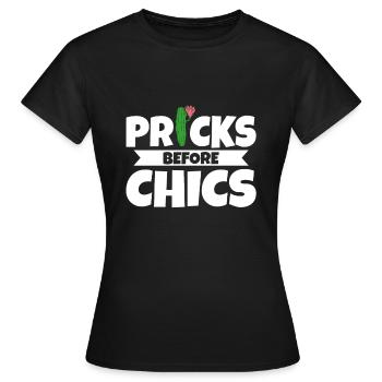 Les piqûres de cactus avant les chics - T-shirt Femme - noir - Devant - AI Model Female 172 dark (172cm)