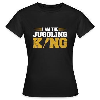 Je suis le roi jongleur - T-shirt Femme - noir - Devant - AI Model Female 172 dark (172cm)