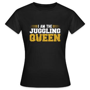 Je suis la reine jongleuse - T-shirt Femme - noir - Devant - AI Model Female 172 dark (172cm)