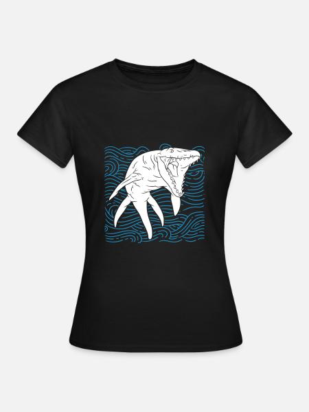 Mosasaurus Dinosaur - Frauen T-Shirt - Schwarz