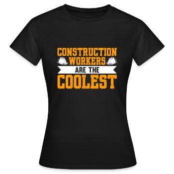 Les travailleurs de la construction sont les plus cool - T-shirt Femme - noir - Devant - AI Model Female 172 dark (172cm)