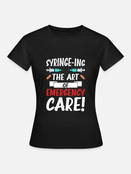 Lustige Krankenschwester Geschenke - Frauen T-Shirt - Schwarz