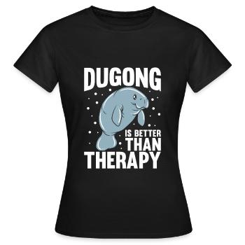 Lamantins dugongs Lamantin - T-shirt Femme - noir - Devant - AI Model Female 172 dark (172cm)