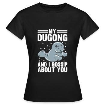 Lamantins dugongs Lamantin - T-shirt Femme - noir - Devant - AI Model Female 172 dark (172cm)