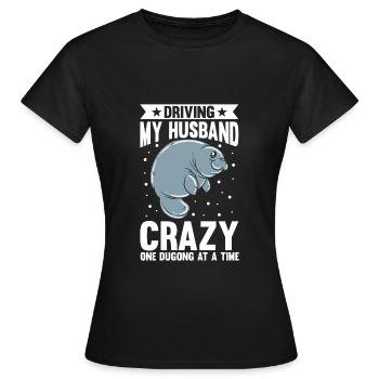 Lamantins dugongs Lamantin - T-shirt Femme - noir - Devant - AI Model Female 172 dark (172cm)