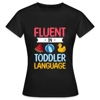 Au Pair Fille Maternelle Nounou - T-shirt Femme - noir - Devant - AI Model Female 172 dark (172cm)