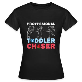 Au Pair Fille Maternelle Nounou - T-shirt Femme - noir - Devant - AI Model Female 172 dark (172cm)