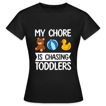 Au Pair Fille Maternelle Nounou - T-shirt Femme - noir - Devant - AI Model Female 172 dark (172cm)