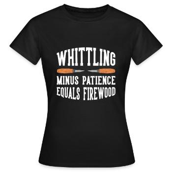 Wood Shining Wood Carving - Women's T-Shirt - black - Front - AI Model Female 172 dark (172cm)