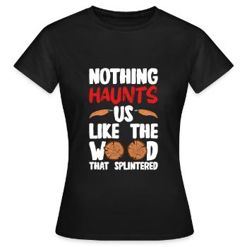 Sculpture sur bois brillant sur bois - T-shirt Femme - noir - Devant - AI Model Female 172 dark (172cm)