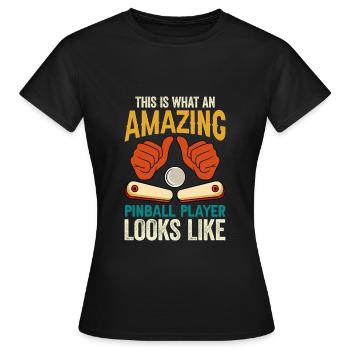 Pinball Machine Pinball Machine - Women's T-Shirt - black - Front - AI Model Female 172 dark (172cm)