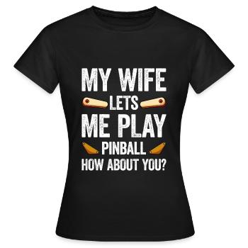 Pinball Machine Pinball Machine - Women's T-Shirt - black - Front - AI Model Female 172 dark (172cm)