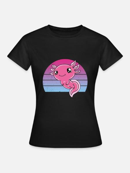 Süßes Axolotl Lustiges Axolotl - Frauen T-Shirt - Schwarz