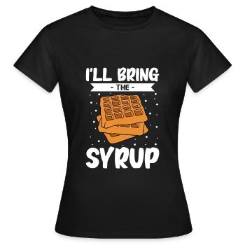 Waffle making waffle maker - Women's T-Shirt - black - Front - AI Model Female 172 dark (172cm)