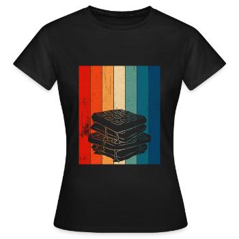 Waffle making waffle maker - Women's T-Shirt - black - Front - AI Model Female 172 dark (172cm)