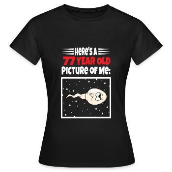 Spermie Hier Ist Ein Altes Bild Von Mir - Frauen T-Shirt - Schwarz - Vorne - AI Model Female 172 dark (172cm)