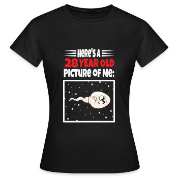 Spermie Hier Ist Ein Altes Bild Von Mir - Frauen T-Shirt - Schwarz - Vorne - AI Model Female 172 dark (172cm)