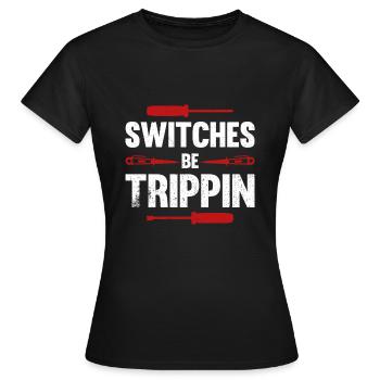 Électricien Dire Compagnon Électricien - T-shirt Femme - noir - Devant - AI Model Female 172 dark (172cm)
