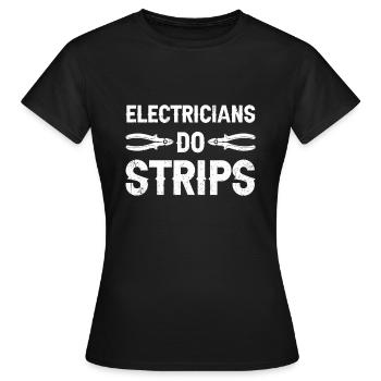 Électricien Dire Compagnon Électricien - T-shirt Femme - noir - Devant - AI Model Female 172 dark (172cm)