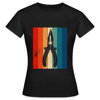 Électricien Dire Compagnon Électricien - T-shirt Femme - noir - Devant - AI Model Female 172 dark (172cm)