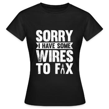 Électricien Dire Compagnon Électricien - T-shirt Femme - noir - Devant - AI Model Female 172 dark (172cm)
