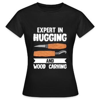 Wood Shining Wood Carving - Women's T-Shirt - black - Front - AI Model Female 172 dark (172cm)