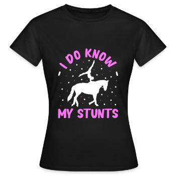 Voltige, Equitation, Dressage - T-shirt Femme - noir - Devant - AI Model Female 172 dark (172cm)