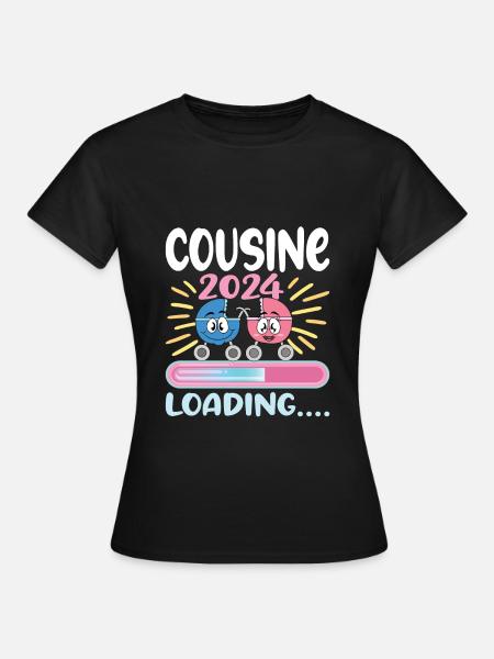 Cousine werden Cousine 2024 - Frauen T-Shirt - Schwarz