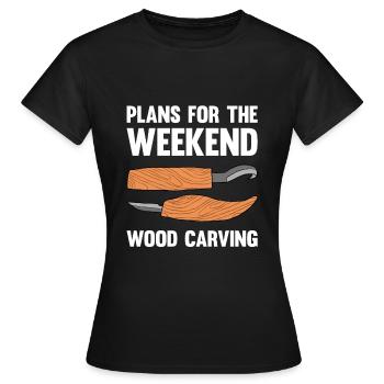 Wood Shining Wood Carving - Women's T-Shirt - black - Front - AI Model Female 172 dark (172cm)