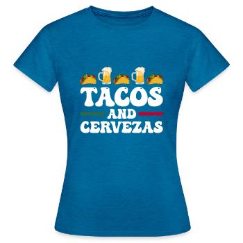 Cinco de Mayo - Women's T-Shirt - antique blue sapphire heather - Front - AI Model Female 172 dark (172cm)