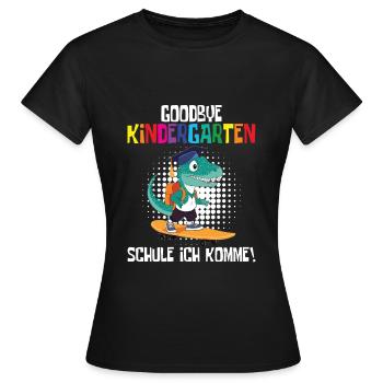 Inscription à l’école Dino Retour à l’école - T-shirt Femme - noir - Devant - AI Model Female 172 dark (172cm)