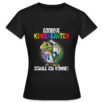 Inscription à l’école Dino Retour à l’école - T-shirt Femme - noir - Devant - AI Model Female 172 dark (172cm)