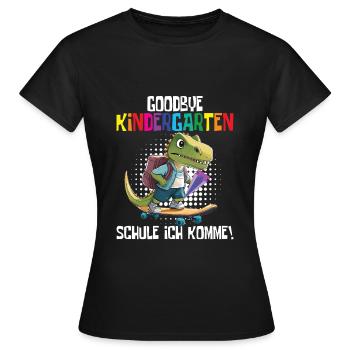 Inscription à l’école Dino Retour à l’école - T-shirt Femme - noir - Devant - AI Model Female 172 dark (172cm)