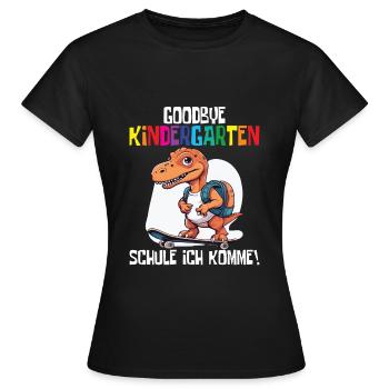 Inscription à l’école Dino Retour à l’école - T-shirt Femme - noir - Devant - AI Model Female 172 dark (172cm)