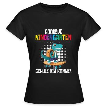 Inscription à l’école Dino Retour à l’école - T-shirt Femme - noir - Devant - AI Model Female 172 dark (172cm)