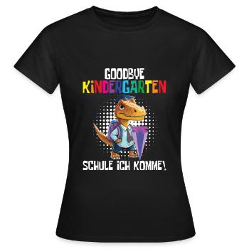 Inscription à l’école Dino Retour à l’école - T-shirt Femme - noir - Devant - AI Model Female 172 dark (172cm)