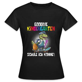 Inscription à l’école Dino Retour à l’école - T-shirt Femme - noir - Devant - AI Model Female 172 dark (172cm)