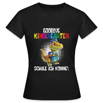 Inscription à l’école Dino Retour à l’école - T-shirt Femme - noir - Devant - AI Model Female 172 dark (172cm)