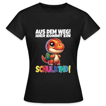 Écolier 2024 entrant à l'école - T-shirt Femme - noir - Devant - AI Model Female 172 dark (172cm)