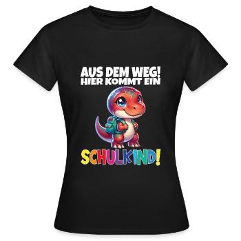 Écolier 2024 entrant à l'école - T-shirt Femme - noir - Devant - AI Model Female 172 dark (172cm)