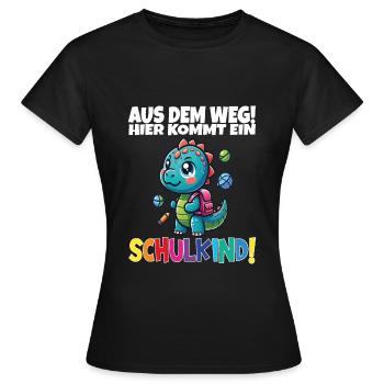 Écolier 2024 entrant à l'école - T-shirt Femme - noir - Devant - AI Model Female 172 dark (172cm)