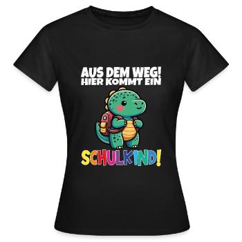 Écolier 2024 entrant à l'école - T-shirt Femme - noir - Devant - AI Model Female 172 dark (172cm)