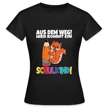 Écolier 2024 entrant à l'école - T-shirt Femme - noir - Devant - AI Model Female 172 dark (172cm)