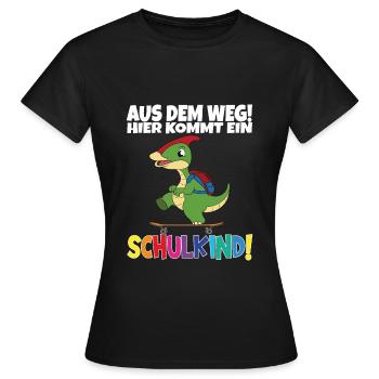 Écolier 2024 entrant à l'école - T-shirt Femme - noir - Devant - AI Model Female 172 dark (172cm)